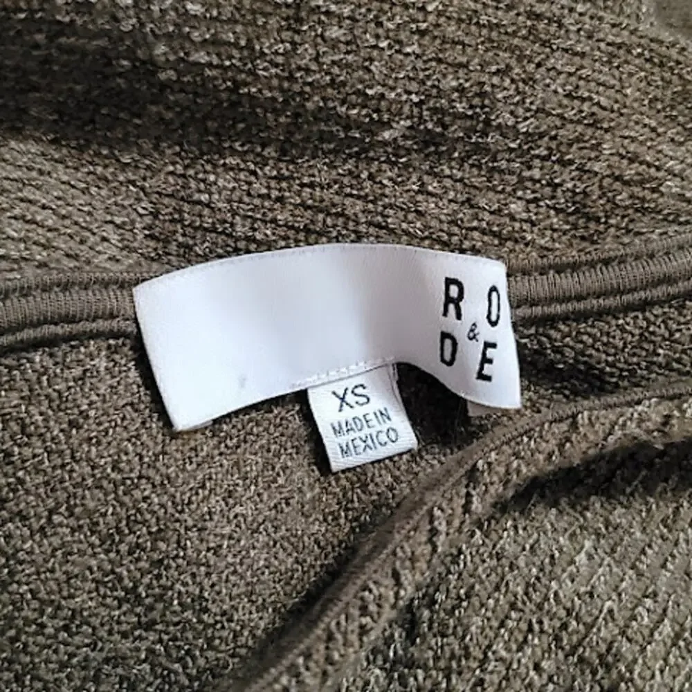 Anthropologie RO&DE- moss green dress- size XS (bigger fit) - Picture 8 of 9